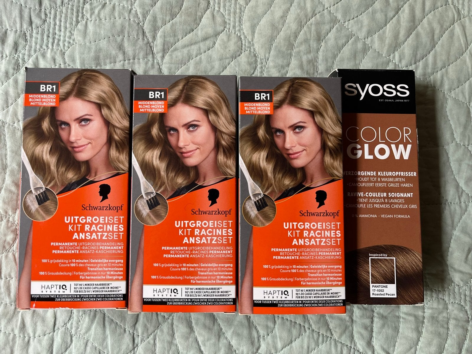 Schwarzkopf Uitgroeiset BR1 Middenblond & Syoss Color Glow, Ophalen of Verzenden, Nieuw, Overige typen