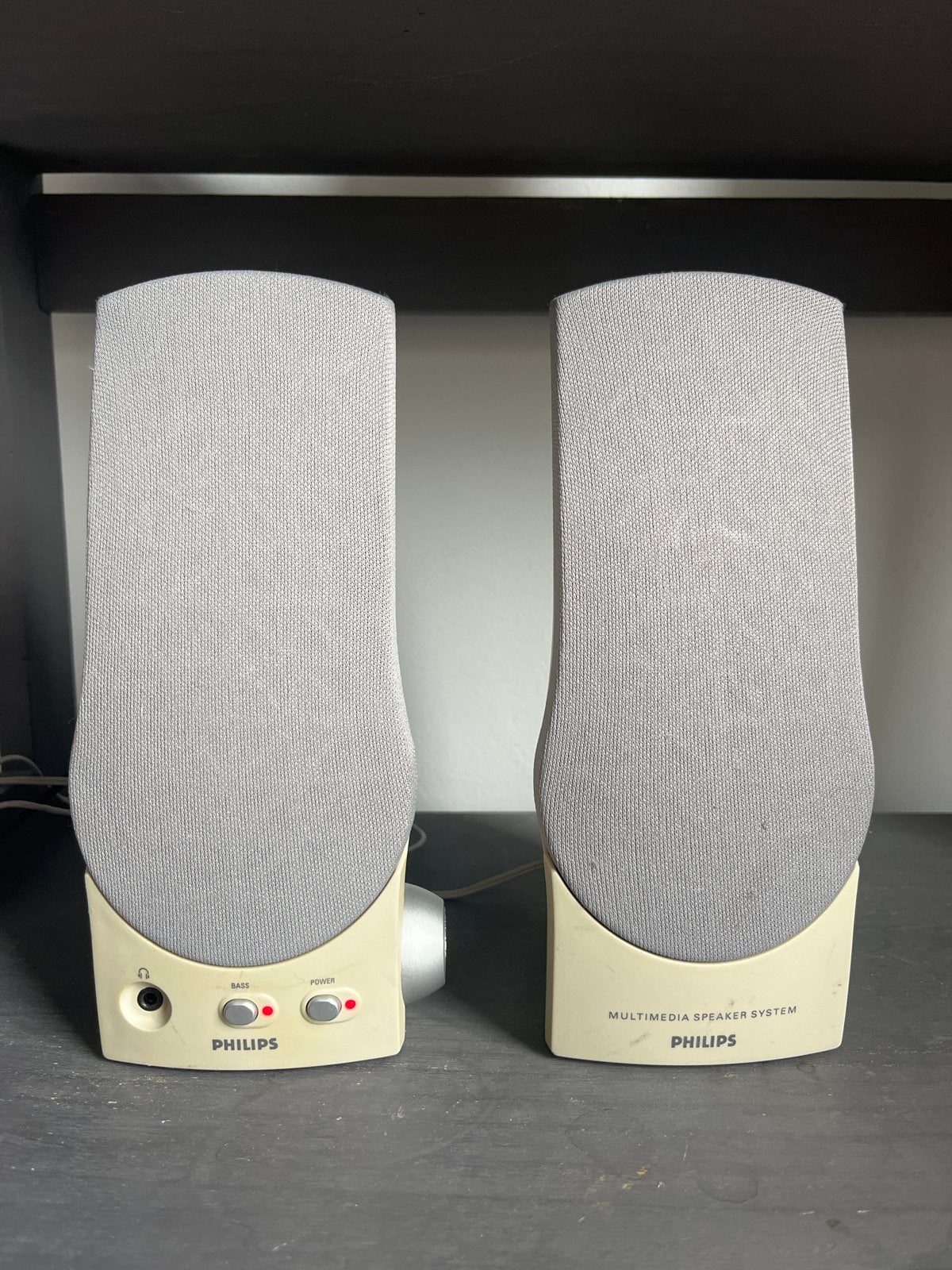 Philips Multimedia Speakers - werkend - retro pc speakers, Ophalen of Verzenden, Gebruikt, Audiokanaal 2