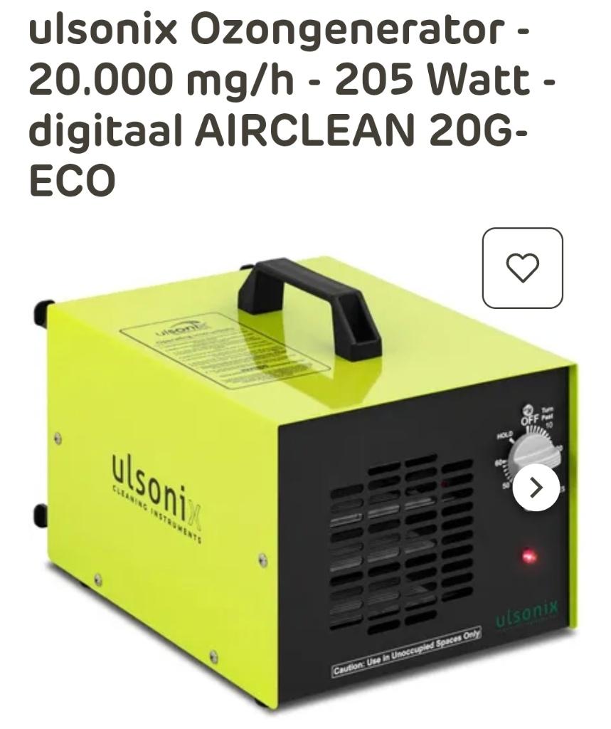 ulsonix Ozongenerator - 20.000 mg/h - 205 Watt - AIR 20G, Ophalen, Nieuw