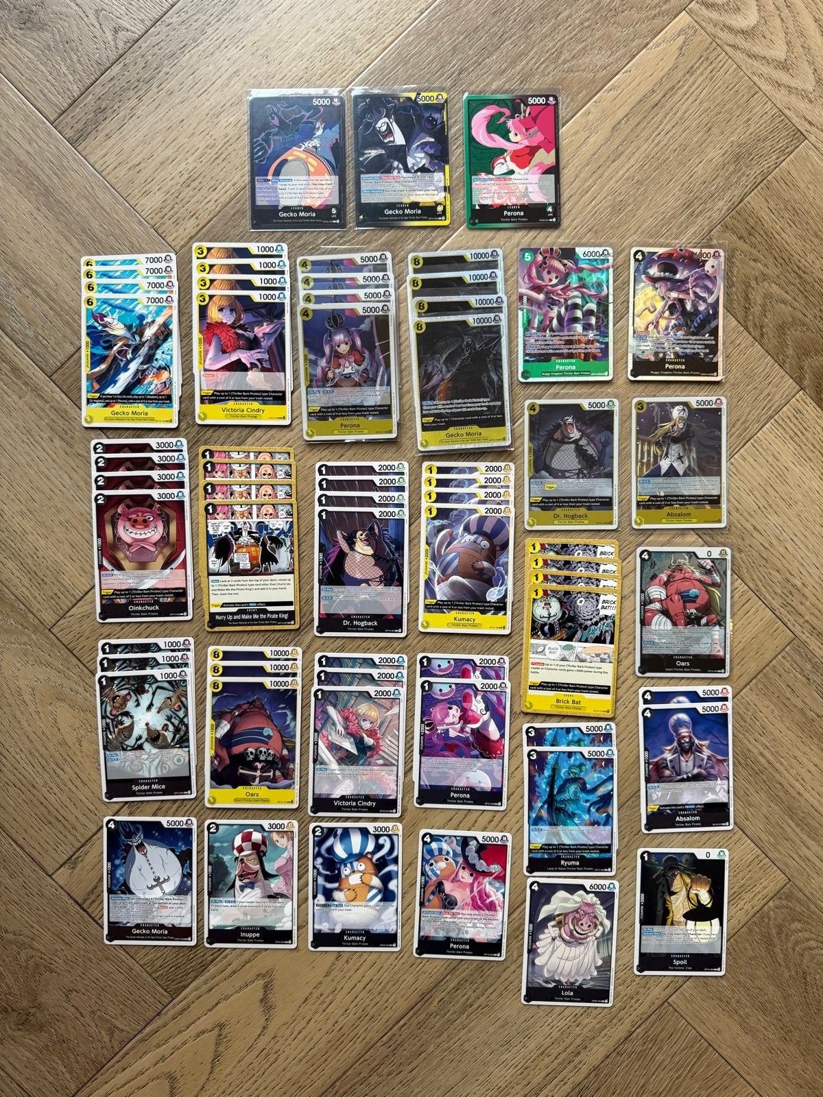 One piece Thriller bark package gecko moria/perona OP14 OP06, Ophalen of Verzenden, Nieuw, Meerdere kaarten, Foil