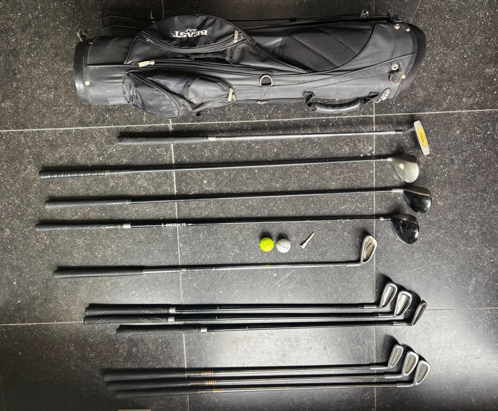 golfset met tas en diverse clubs, Ophalen of Verzenden, Gebruikt, Set, Overige merken
