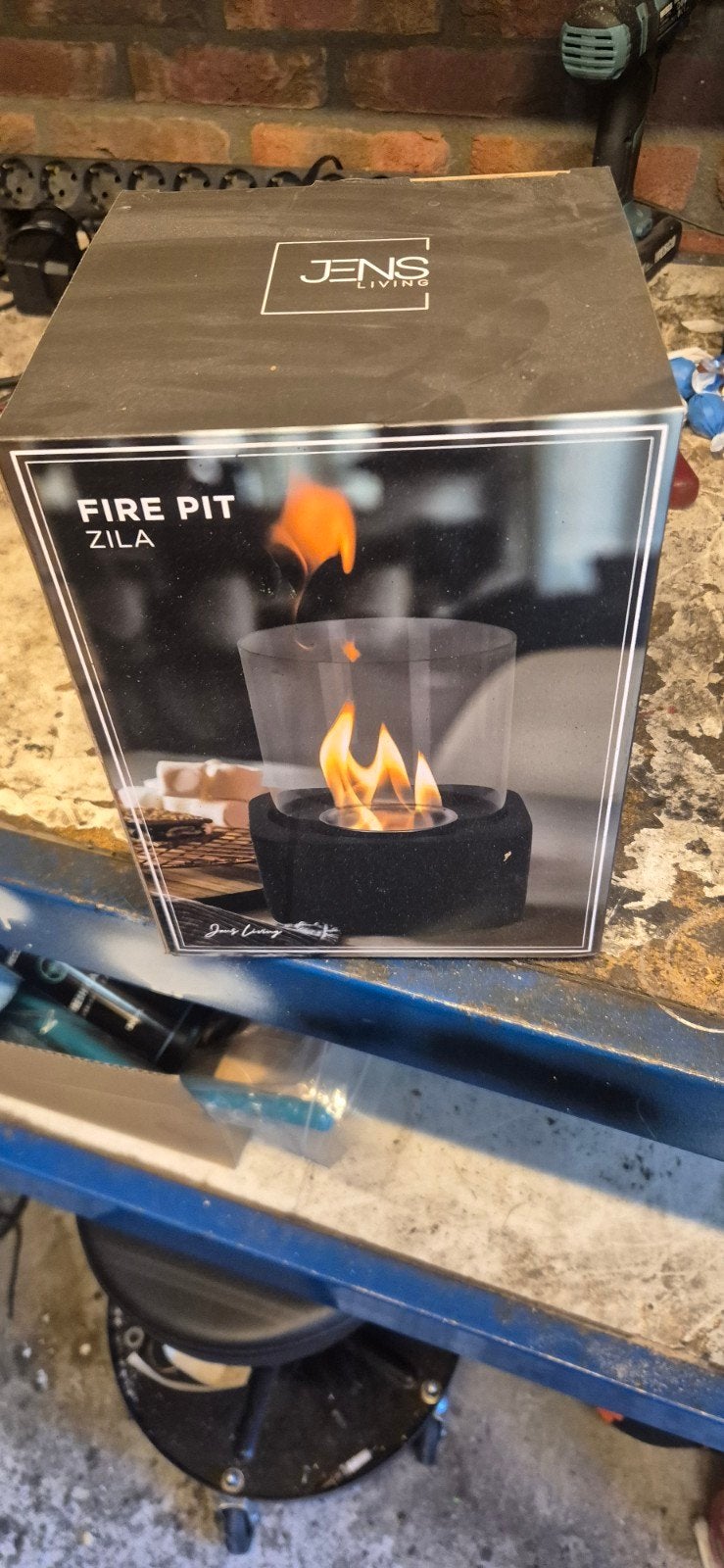 Jens Living Fire pit Zila - Zo goed als nieuw bio ethanol, Verzenden
