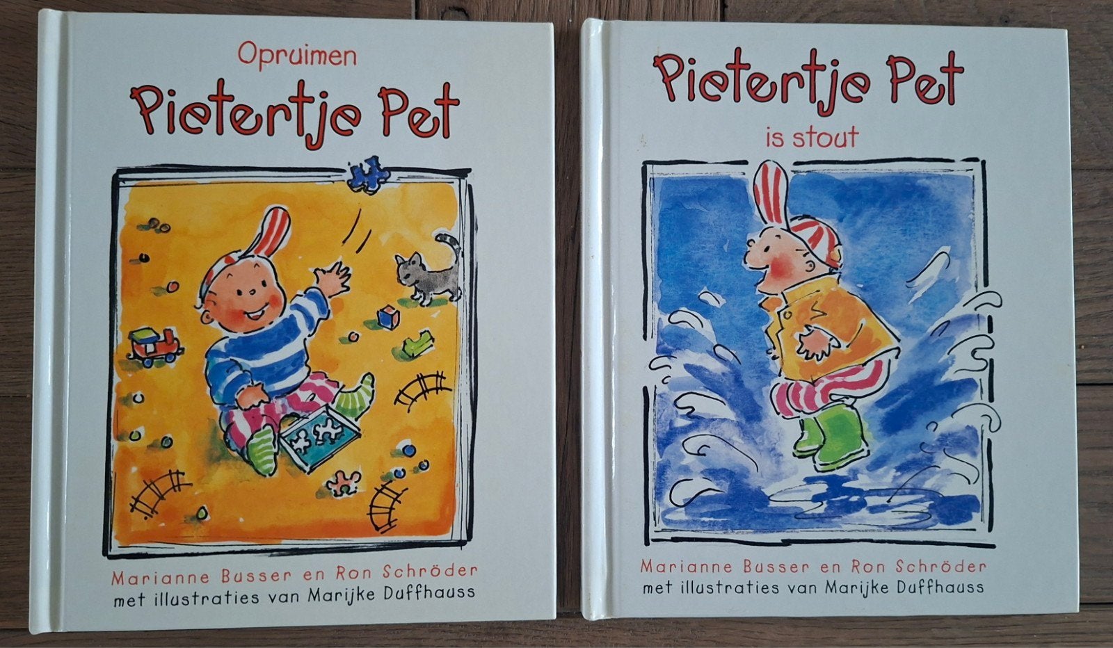 2 Pietertje Pet kinderboekjes van Marianne Busser, Boeken, Gelezen, Marianne Busser en Ron Schröder, Fictie algemeen, Jongen of Meisje