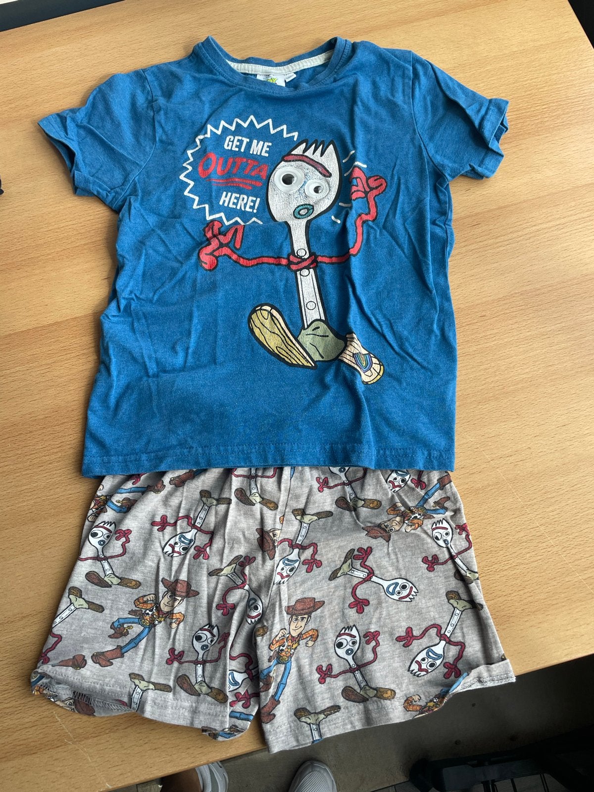 Toy Story 4 Pyjama Set - Forky & Woody (Maat 128), Ophalen of Verzenden, Gebruikt, Maat 128