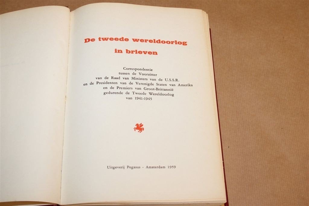 WO II in Brieven — Stalin, Churchill & Roosevelt 1959, Ophalen of Verzenden, Tweede Wereldoorlog, Gelezen, Overige onderwerpen