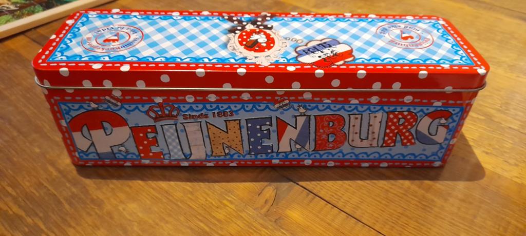Peijnenburg Koekblik - Rood met Witte Stippen, Verzamelen, Blikken, Ophalen of Verzenden, Koek(jes)