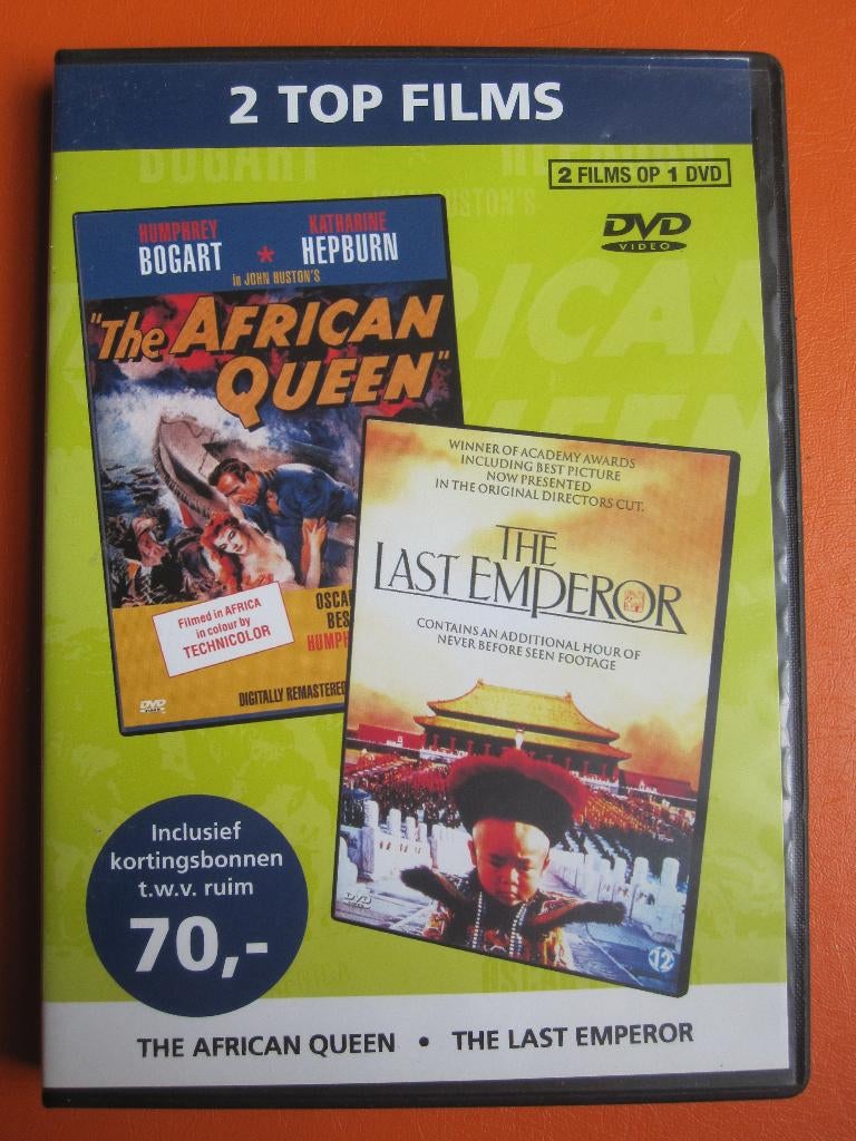 The African Queen + The Last Emperor (2 films op 1 DVD), Vanaf 12 jaar, Ophalen of Verzenden, Zo goed als nieuw, Boxset
