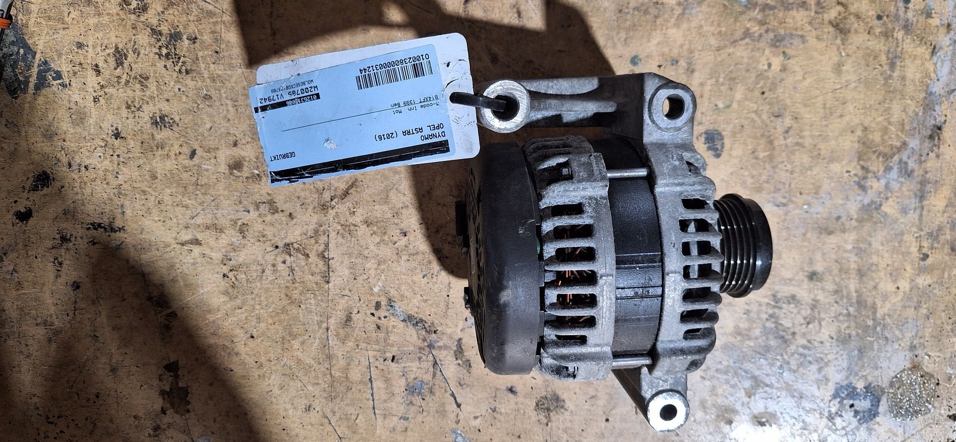 Dynamo Alternator Opel Astra K 1.4 Turbo B14XFT 2016 Origine, Gebruikt, -, -, Opel