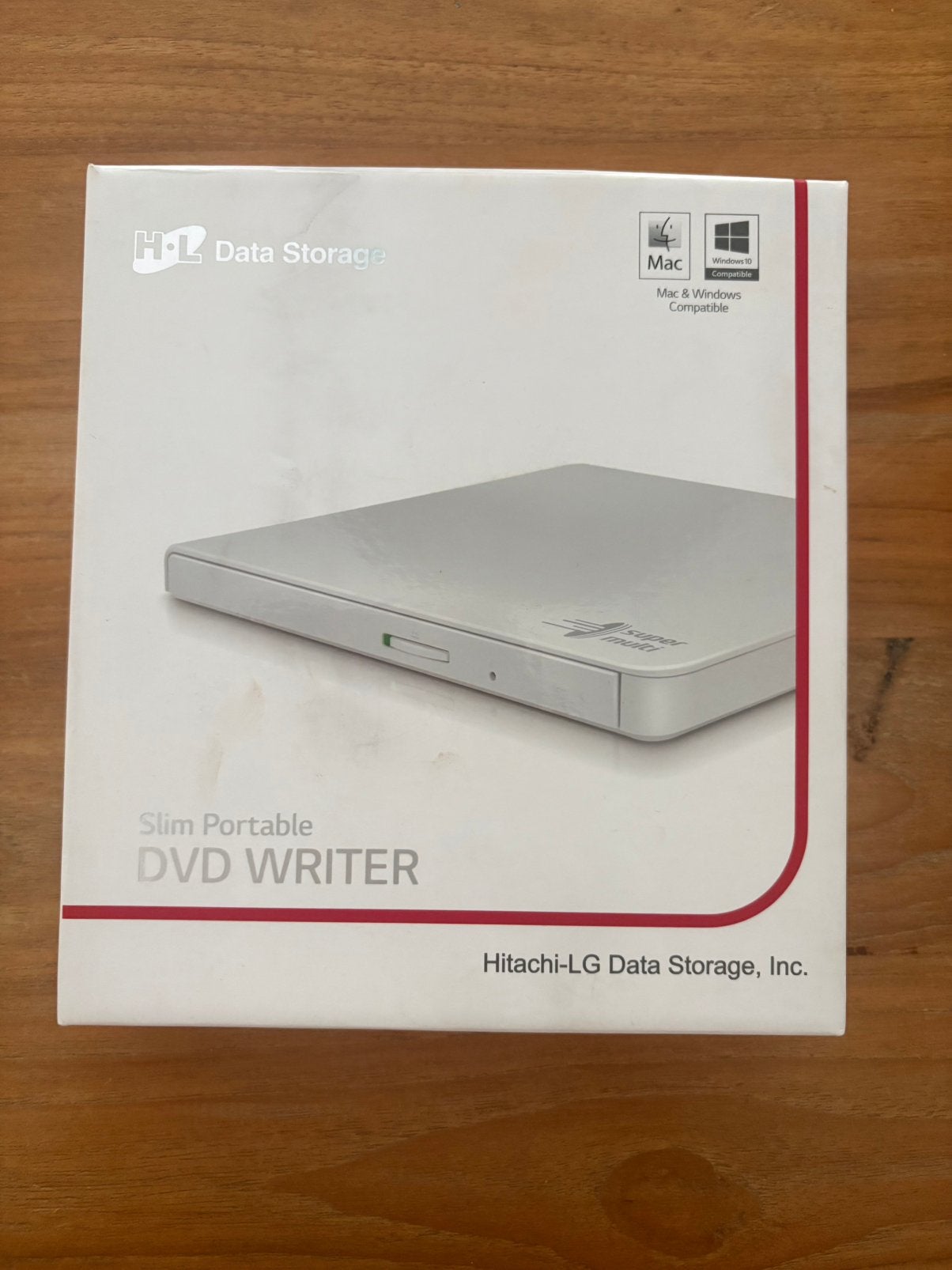 Hitachi-LG Slim Portable DVD-Writer, Computers en Software, Optische drives, Nieuw, Windows, Cd, Dvd, Ophalen