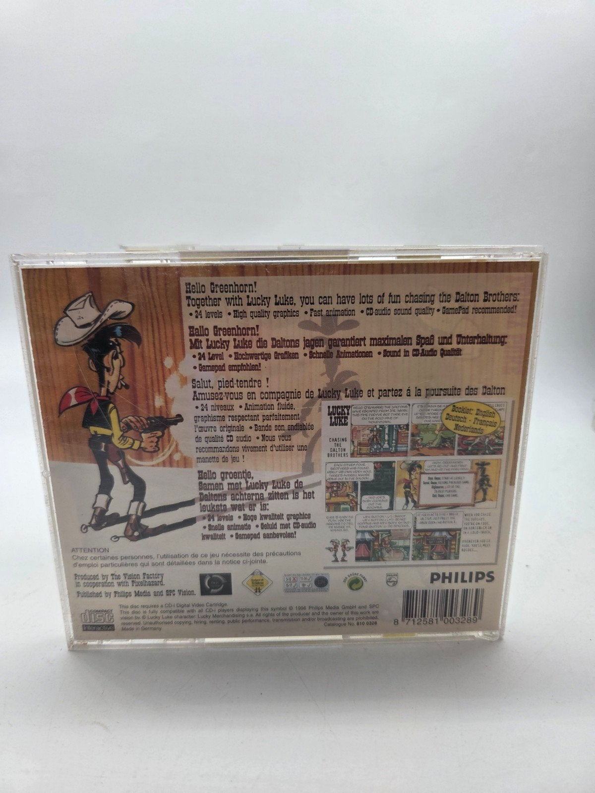 Lucky Luke: The Video Game (CD-i), Spelcomputers en Games, Avontuur en Actie, Philips Media, Eindhoven, Nederland, Info@philipsmedia.com