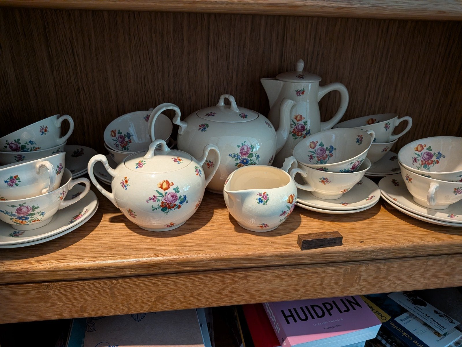 Vintage Holland theeservies met bloemmotief, Verzenden