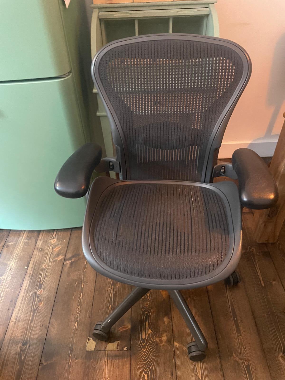 Herman Miller Aeron maat A, Gebruikt, Zwart, Ophalen of Verzenden, Bureaustoel