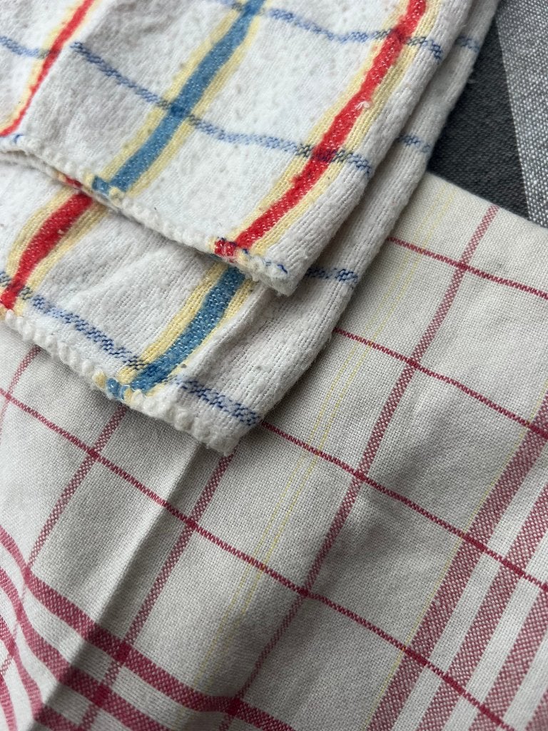 2 retro vintage stofdoeken, Ophalen of Verzenden, Zo goed als nieuw, Overige typen