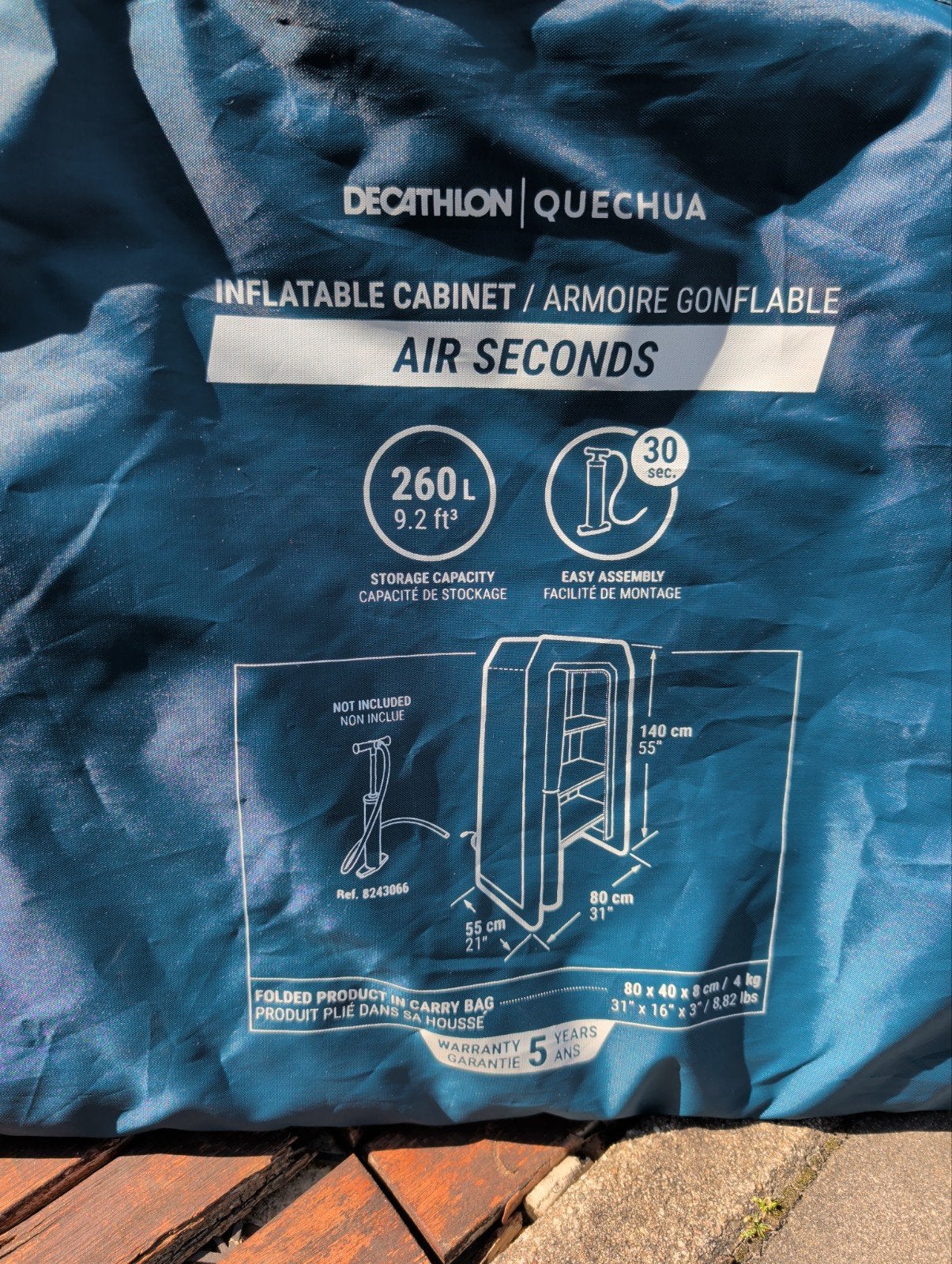 Decathlon Quechua Opblaasbare Kast Air Seconds, Ophalen, Zo goed als nieuw