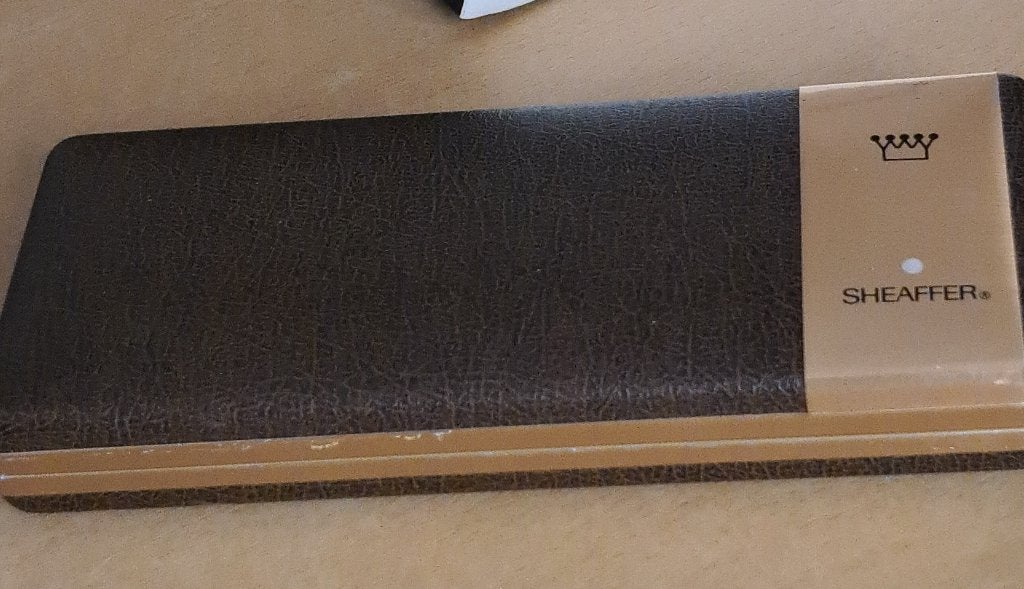 Vintage Sheaffer vulpen met doosje, Verzamelen, Pennenverzamelingen, Sheaffer, Gebruikt, Met doosje, Ophalen of Verzenden
