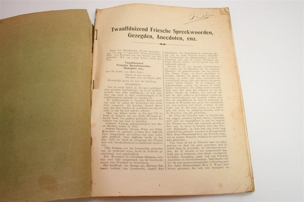 Friese Spreekwoorden — Scheltema & Hepkema — [ca. 1916], Ophalen of Verzenden, Gelezen