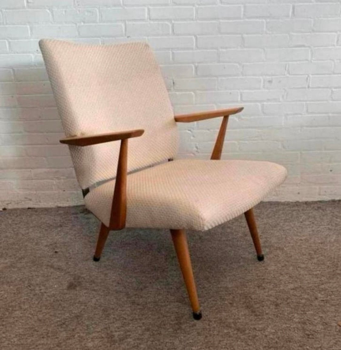 Fauteuil mooie vintage berkenhouten Pastoe arm chair jaren, Huis en Inrichting, Fauteuils, Ophalen of Verzenden