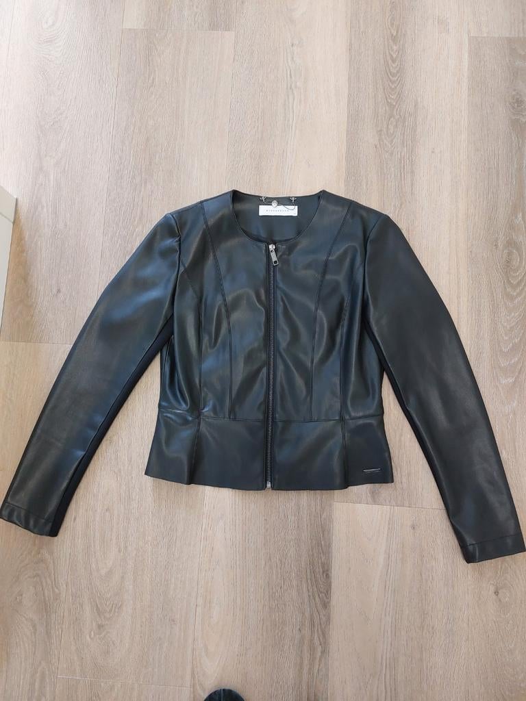 NIEUW Rino & Pelle Leatherlook zwart Bikerjack - Maat 38/ M, Kleding | Dames, Maat 38/40 (M), Zwart, Nieuw, Ophalen of Verzenden