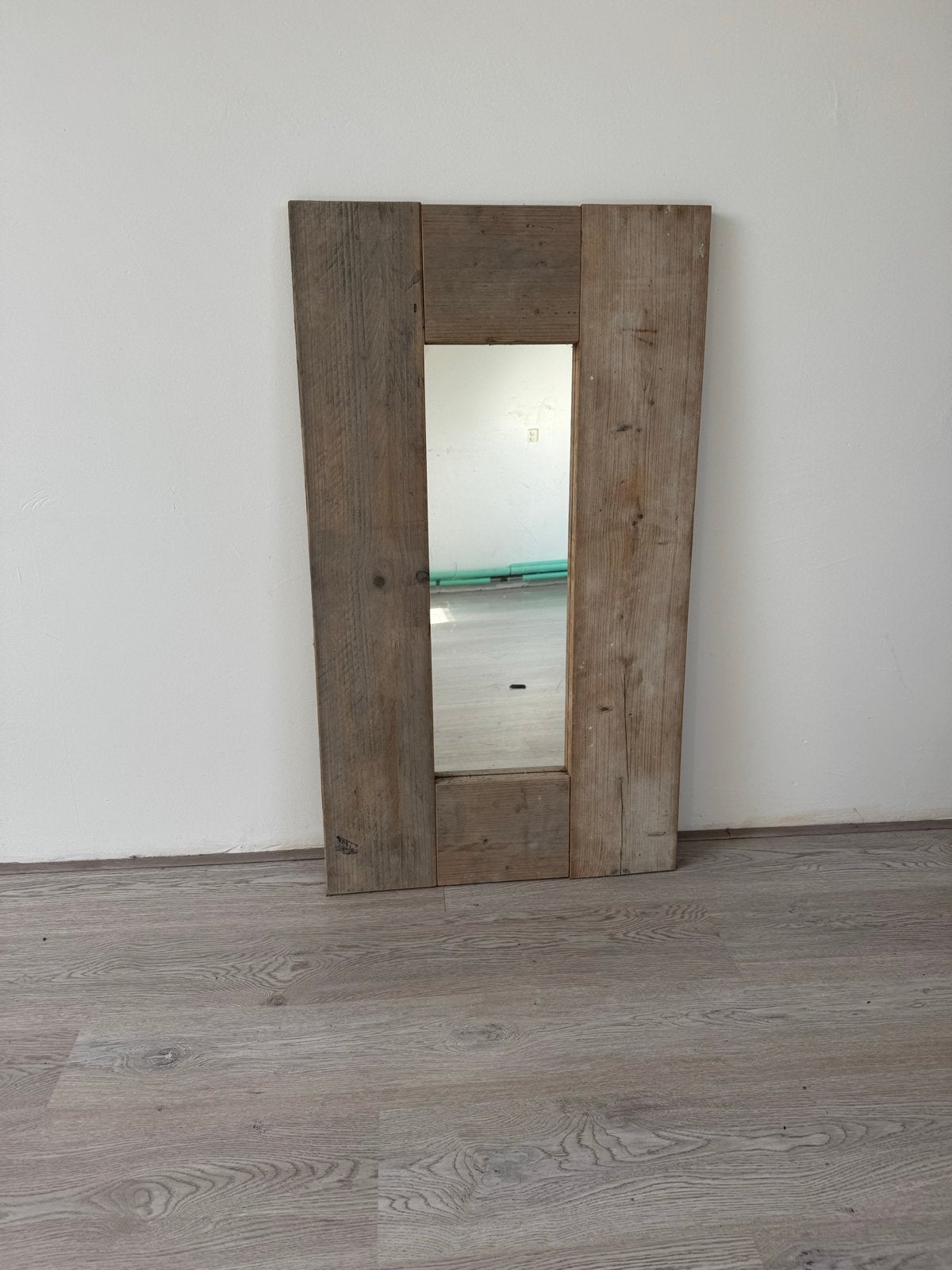 Spiegel met houten lijst (62x110 cm), Huis en Inrichting, Woonaccessoires | Spiegels, Ophalen, Gebruikt, 100 tot 150 cm, Rechthoekig