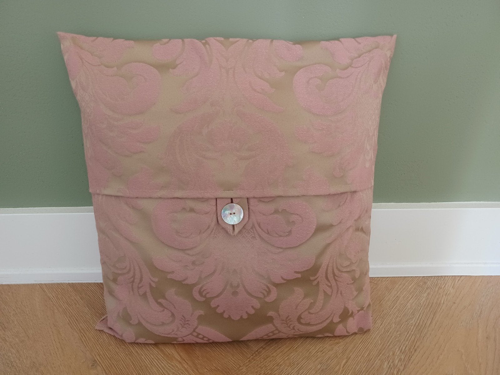 ❤️️ nieuwe kussenhoezen lila/taupe 40x40 cm (set van 2), Handgemaakt, Vierkant, Nieuw, Sierkussen