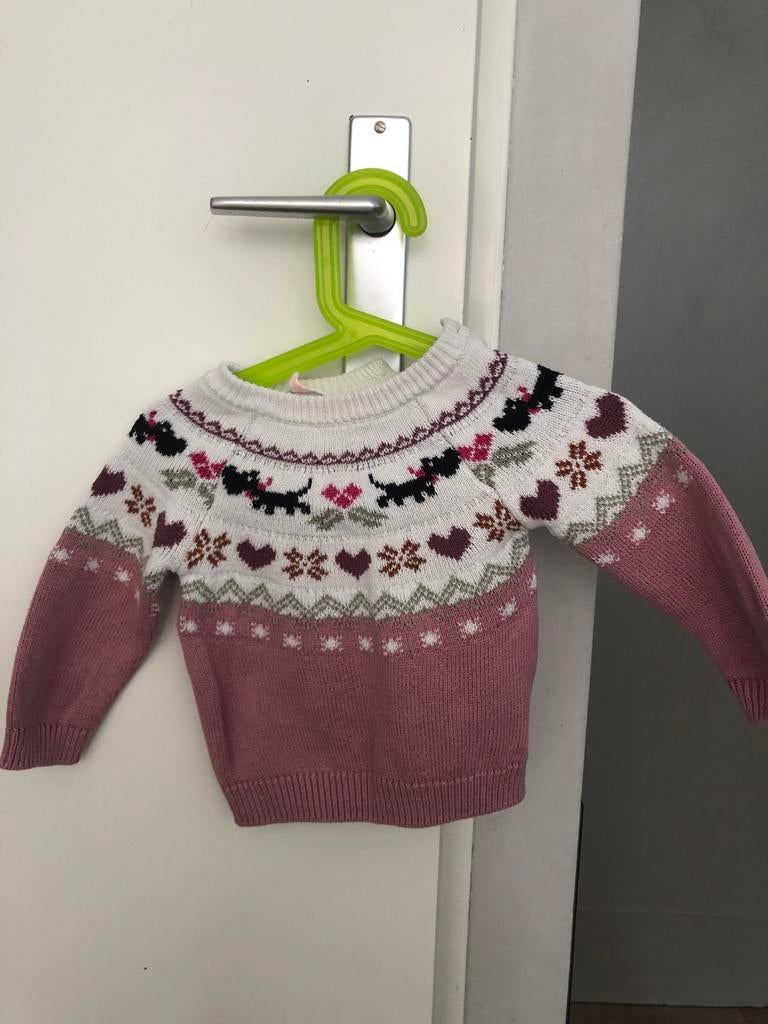 Hema baby trui met patroon, Ophalen, Gebruikt, Meisje