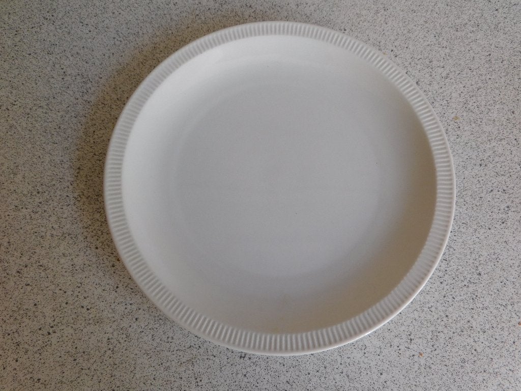 Arzberg Ribbel Cannelee Wit Bord 21 cm, Huis en Inrichting, Arzberg, Ophalen of Verzenden, Zo goed als nieuw, Bord(en)