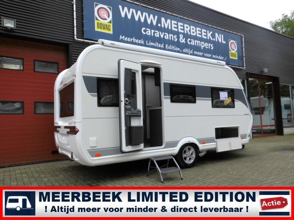 Hobby On Tour 460 DL 5629,=KORTING +MOVER +AIRCO +THULE, Caravans en Kamperen, Caravans, Standaardzit, Hobby, Overige typen, Schokbreker
