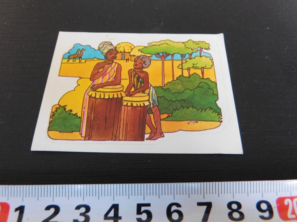 sticker la vache qui rit strip moeder en kind afrika, Ophalen, Zo goed als nieuw