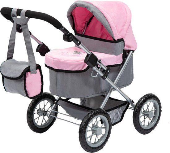 Bayer Design - Poppenwagen Trendy - Grijs en roze, Nieuw, Ophalen of Verzenden, Babypop, Www.loods56.nl