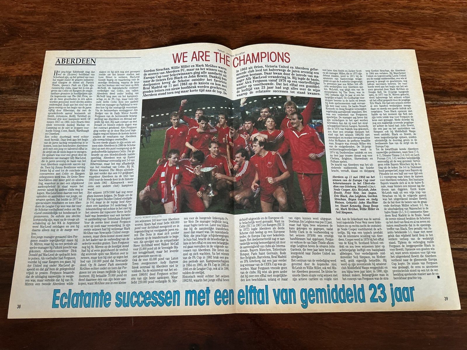 Voetbal artikel We are the champions Aberdeen, Ophalen of Verzenden, Knipsel(s)