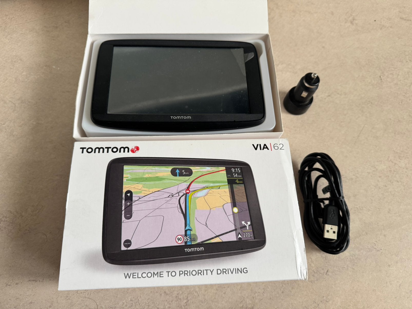 TomTom Via 62 48 landen, Turkije, hoort bij de top, staat, Auto diversen, Ophalen, Zo goed als nieuw