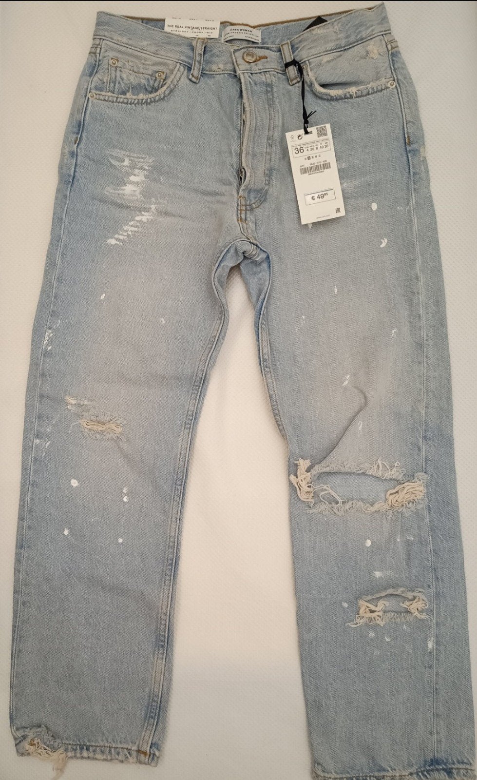 Zara The Real Vintage Straight Jeans - Maat 36, Zara, Nieuw, W28 - W29 (confectie 36), Verzenden