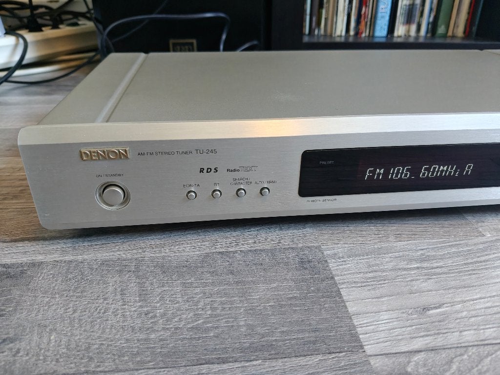 Denon TU-245 Tuner FM/AM - Zilver, Ophalen of Verzenden, Gebruikt, Analoog