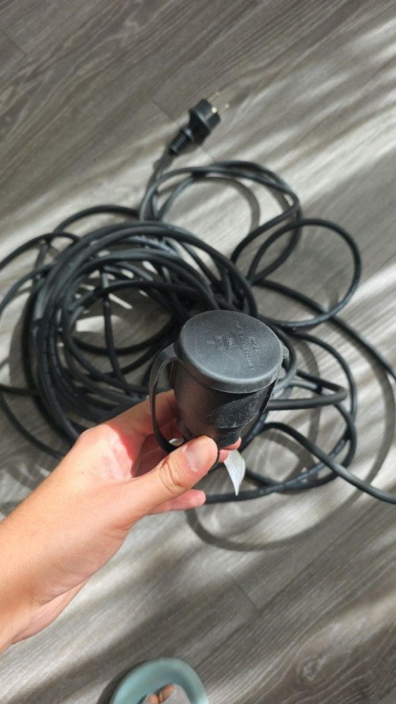Buitenverlengsnoer 16 meter spatwaterdicht IP44 rubber, Ophalen of Verzenden, Gebruikt, Overige merken, Kabel of Snoer