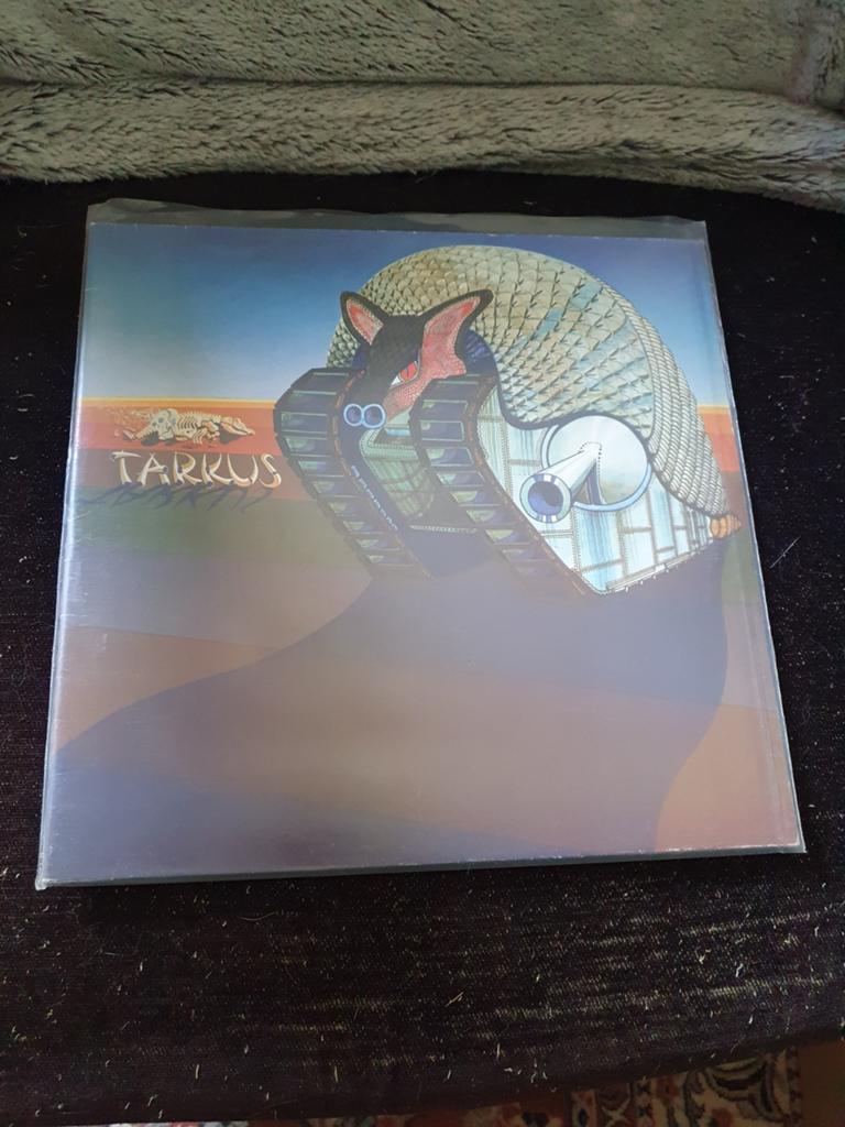 Progrock Emerson, Lake % Palmer  - tarkus, Cd's en Dvd's, Vinyl | Rock, Ophalen of Verzenden, Zo goed als nieuw, 12 inch, Progressive