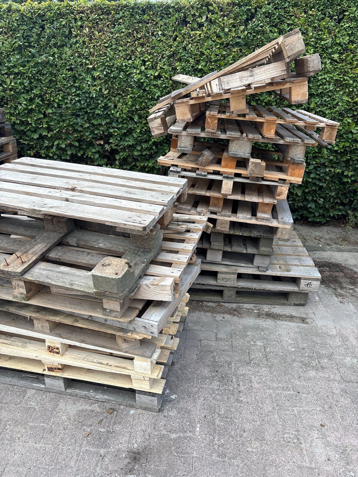 Kachelhout van pallets, Tuin en Terras, Haardhout, Minder dan 3 m³, Ophalen, Overige houtsoorten, Blokken