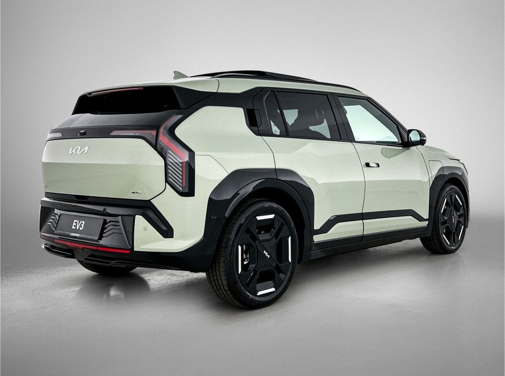 Kia EV3 GT-PlusLine 81.4 kWh * SNEL LEVERBAAR * (bj 2026), Auto's, Kia, 510 min, Zwart, 33 min, Adaptive Cruise Control