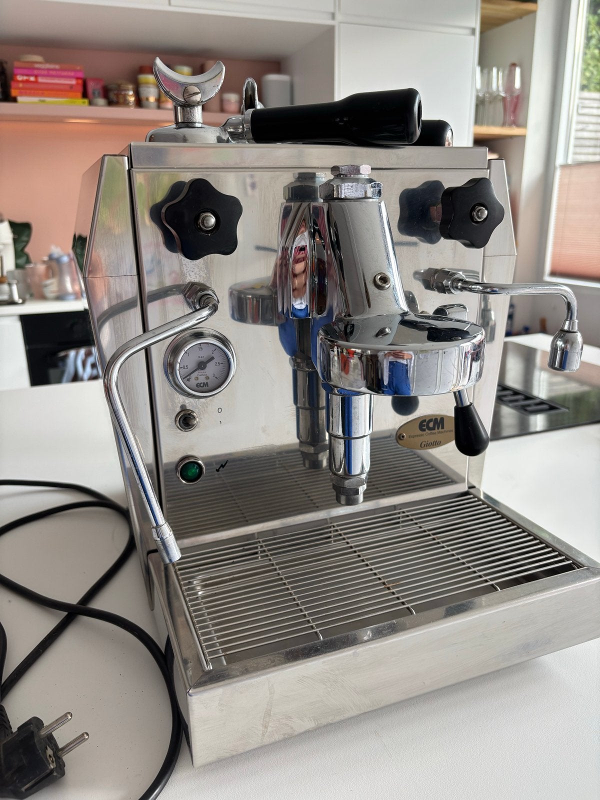 Oude ECM Giotto Espressomachine - Opknapper/Onderdelen, Gebruikt, Espresso apparaat, Koffiebonen, Ophalen