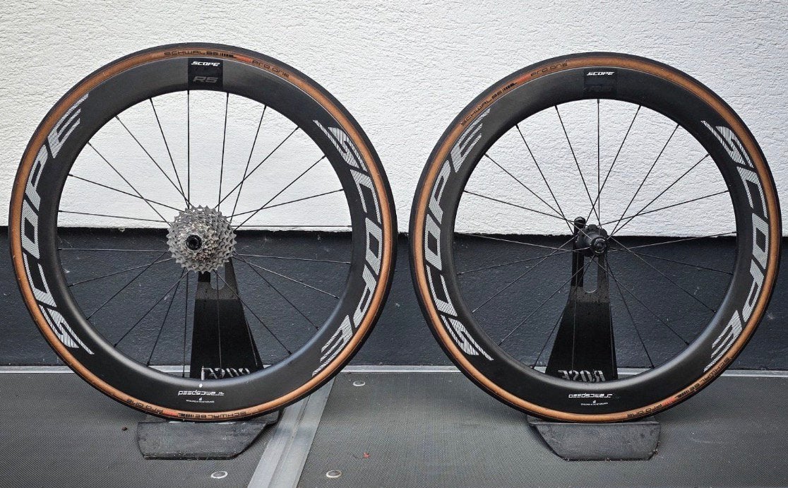 Scope R5 carbon wielen (disc) keramische lagers, Ophalen of Verzenden, Zo goed als nieuw, Carbon