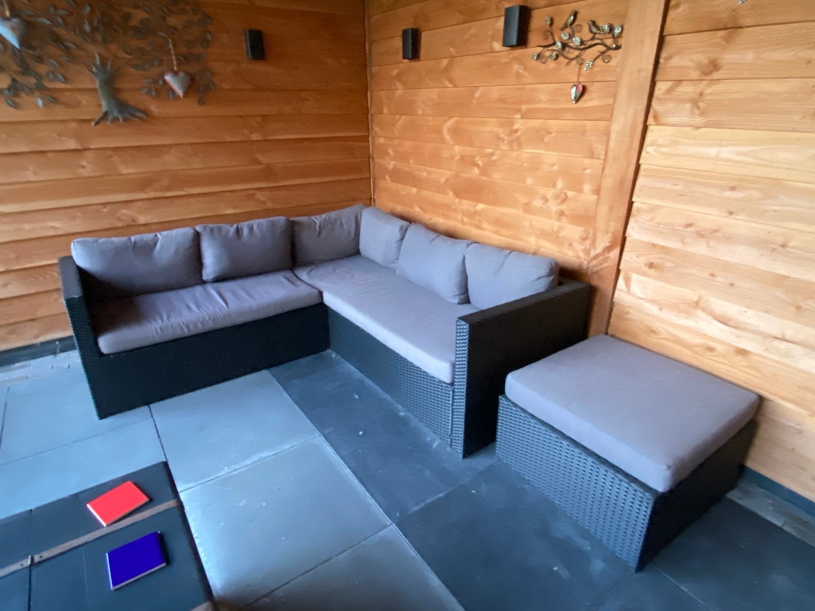 Hoek loungebank voor in de tuin, Tuin en Terras, Ophalen, Wicker