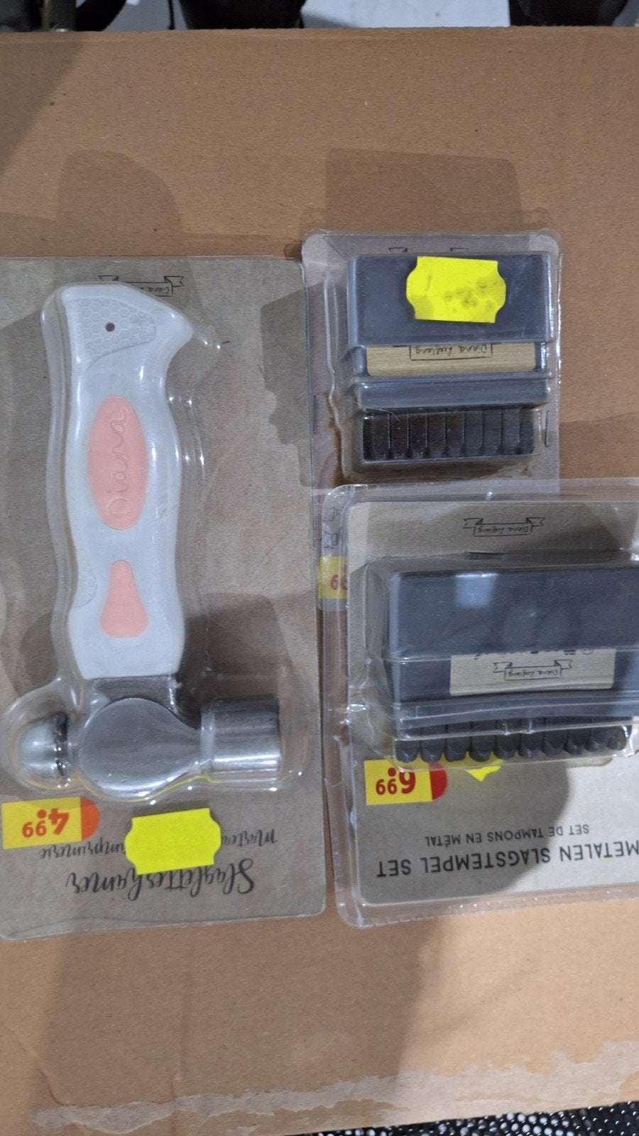 Metalen Slagstempel Set en Slagset Hamer, Overige thema's, Gereedschap of Toebehoren, Nieuw, Meerkleurig