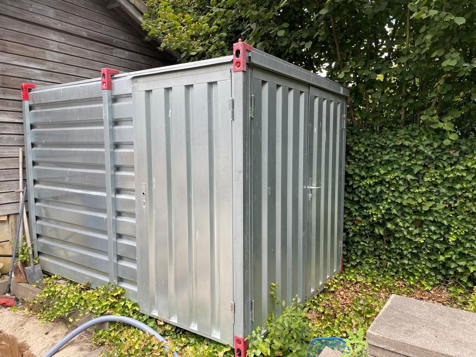 tuinhuis container materiaalcontainer, Ophalen, Zo goed als nieuw, Metaal, Containerberging