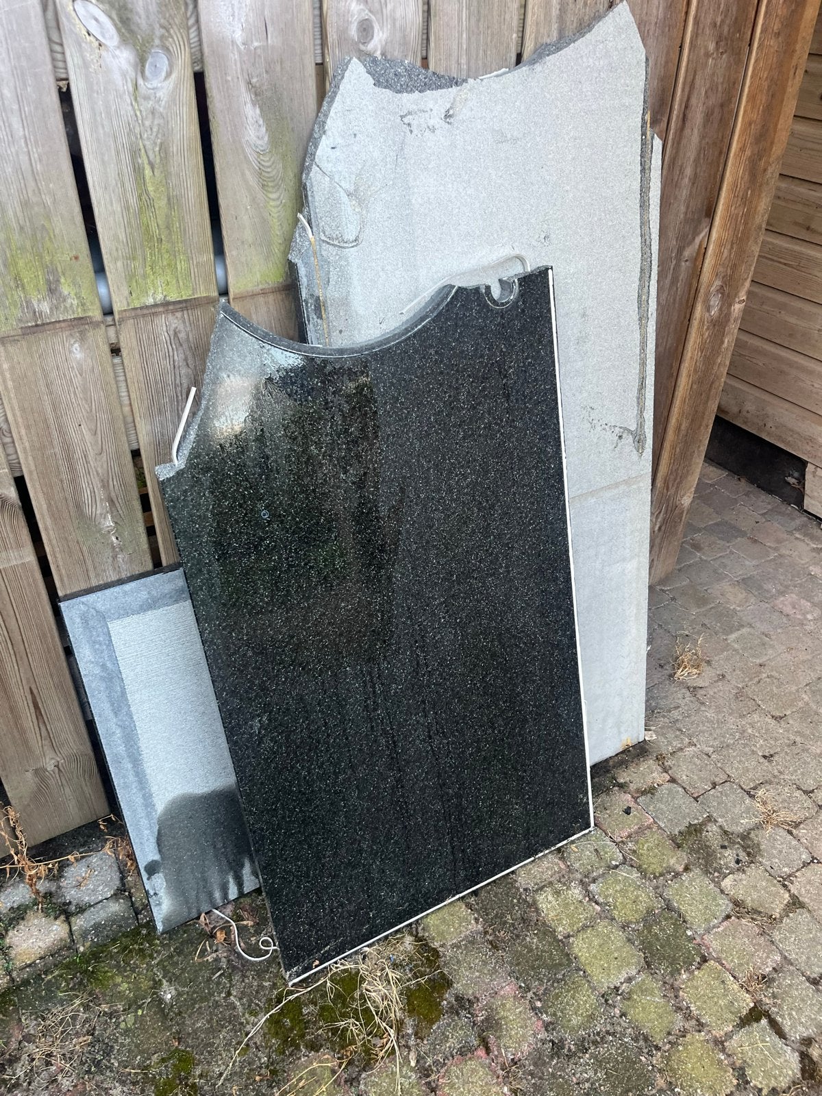 Zwarte granieten plaat - Gebruikt, Ophalen, Gebruikt, Overige metalen