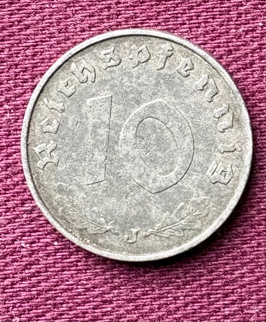 Duitse 10 Reichspfennig 1942J - Tweede Wereldoorlog, Ophalen of Verzenden, Duitsland