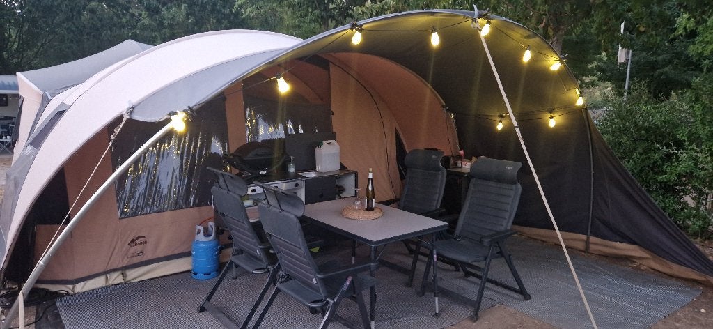 Cabanon Monaco: keuken, luxe luifel, EasyPack, nieuwe banden, Caravans en Kamperen, Ophalen, Aanwezig, Meer dan 6, Antraciet