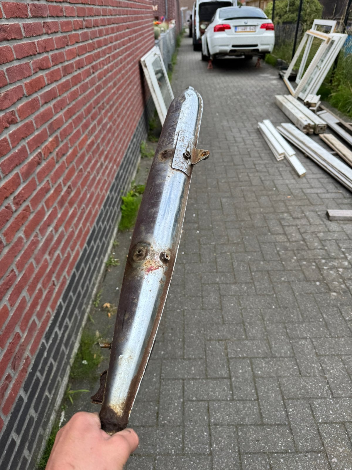 Hoge uitlaat honda. Ss50, Fietsen en Brommers, Ophalen, Zo goed als nieuw, Uitlaat, Overige merken