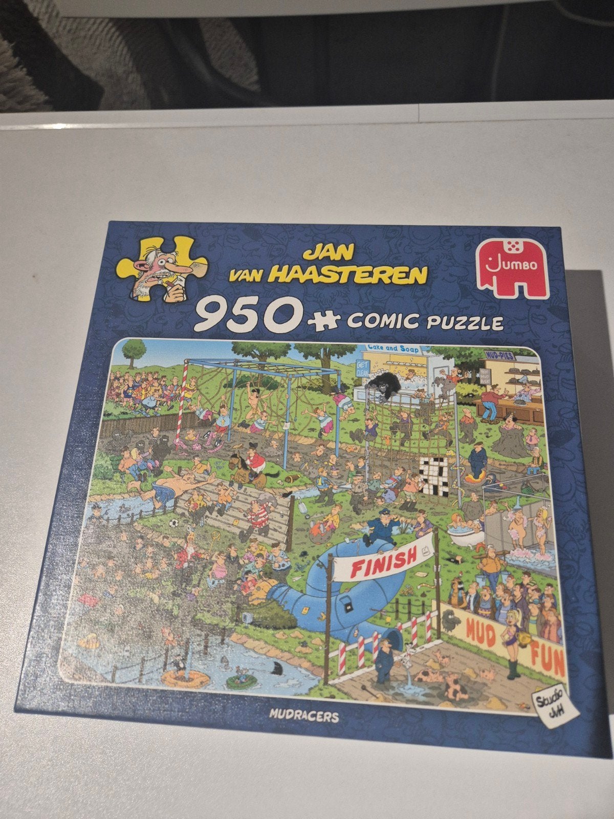 Jan van Haasteren Mudracers 950 stukjes., Hobby en Vrije tijd, Ophalen, 500 t/m 1500 stukjes, Gebruikt, Legpuzzel