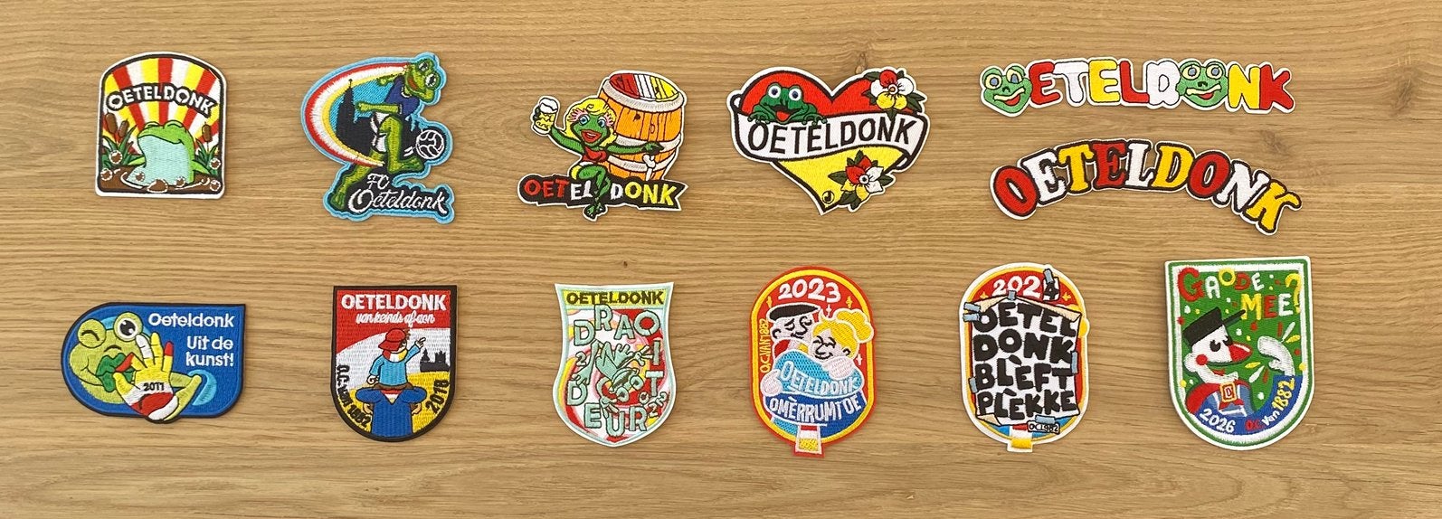 Oeteldonk emblemen carnaval, Ophalen of Verzenden, Zo goed als nieuw, Feestartikel, Carnaval
