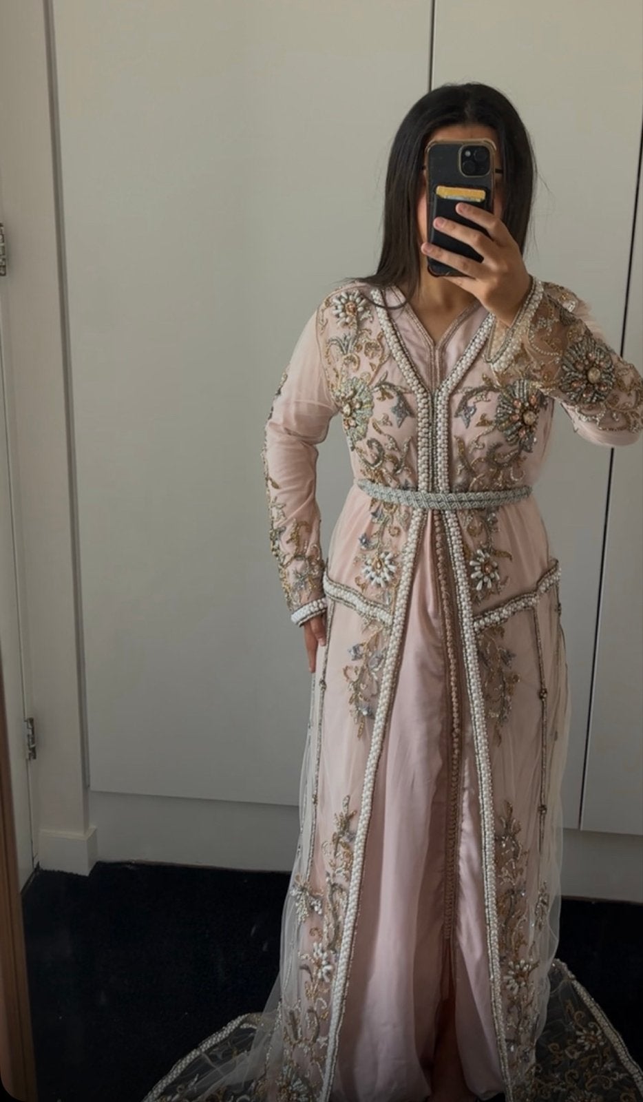 Roze Galajurk/Kaftan - Zo goed als nieuw, Kleding | Dames, Maat 38/40 (M), Galajurk, Ophalen of Verzenden, Zo goed als nieuw