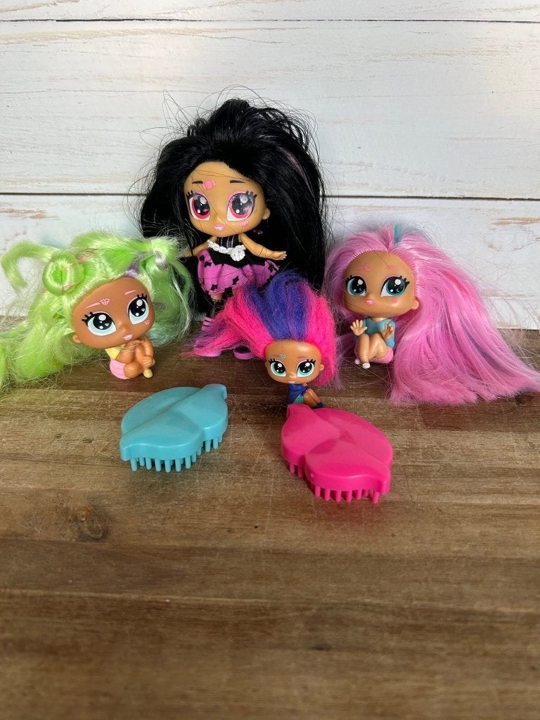 Hairdooz poppetjes verzameling set met borstels, Verzamelen, Gebruikt, 15-19 съезд, South Melbourne, Victoria 3205, Australië
